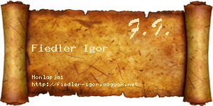 Fiedler Igor névjegykártya
